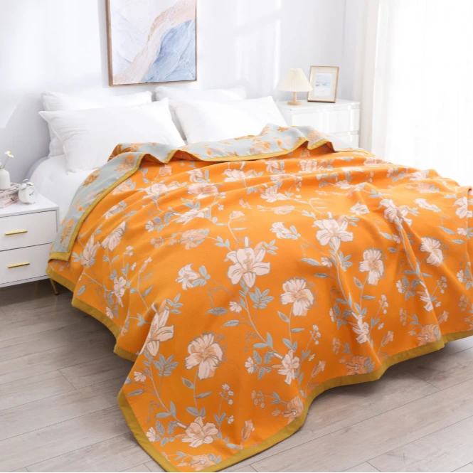 朵雅     精梳棉恒温纱布床盖2.4*2.5