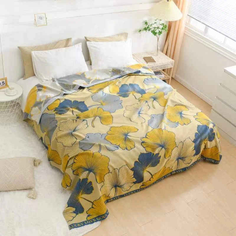 平安叶     纯棉纱布床盖2.4/2.5米单品