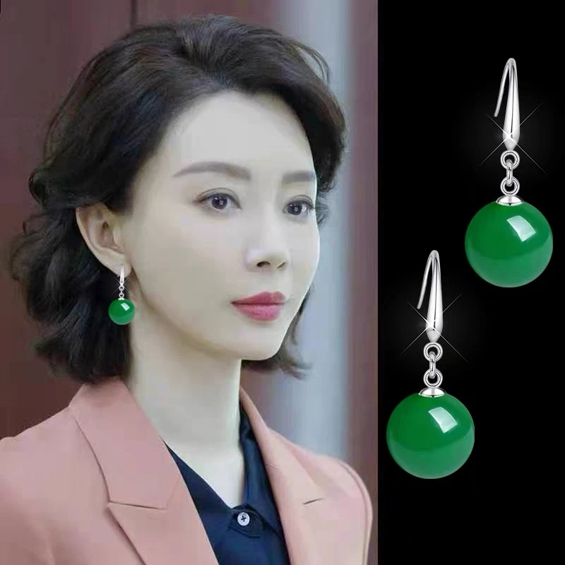 2024新款玛瑙耳环女爆款简约百搭新款网红气质高级感耳坠耳饰