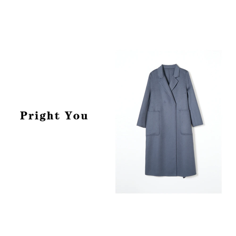 暖秋私语 正肩款休闲羊毛大衣1-202101