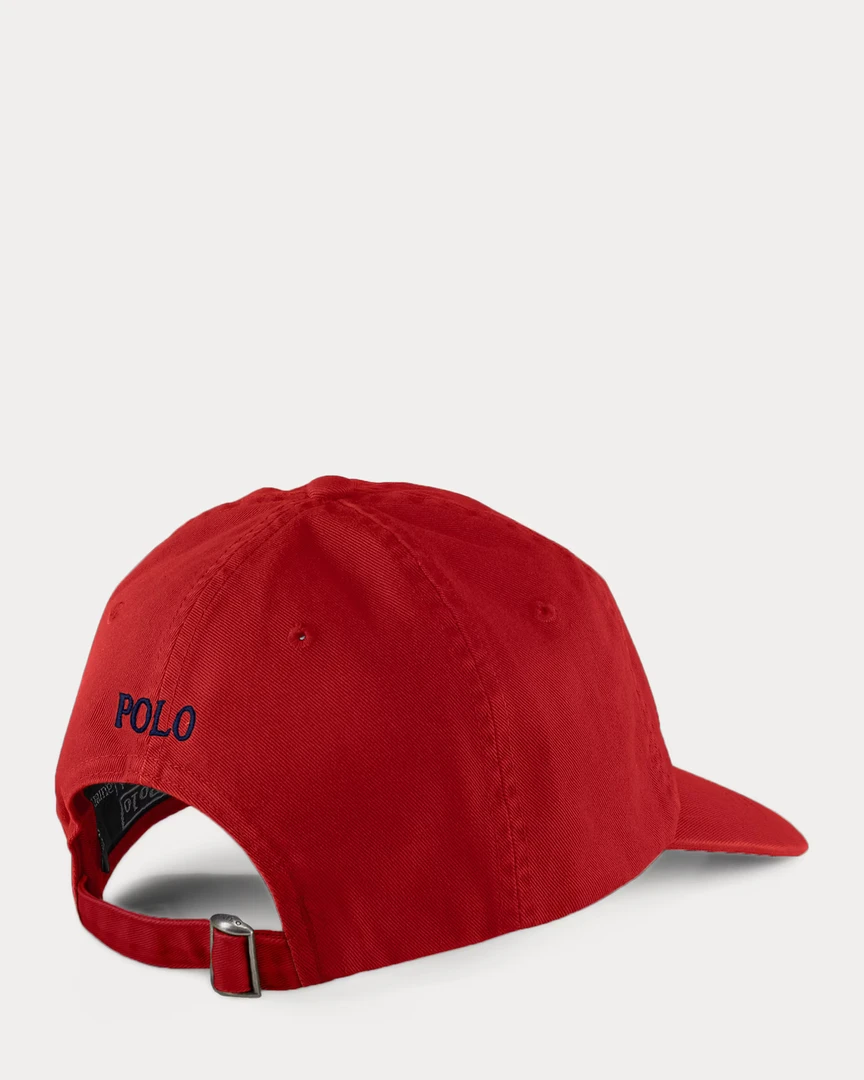 POLO RALPH LAUREN拉夫劳伦 男女同款卡其布经典百搭棒球帽红帽