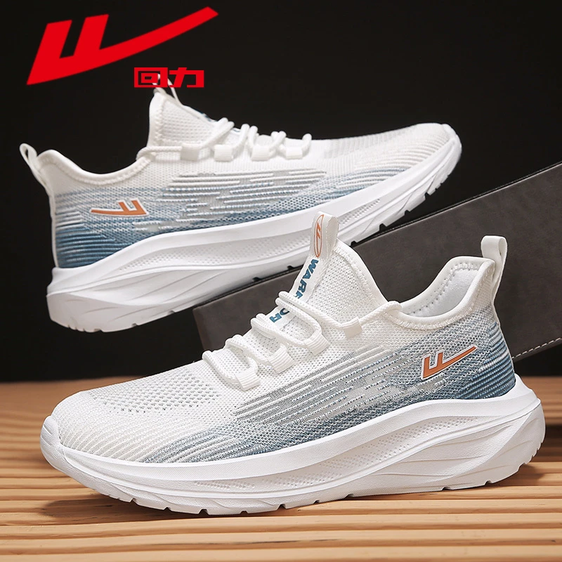 回力男鞋夏季透气飞织网面运动鞋镂空轻便防臭学生体育减震跑步鞋