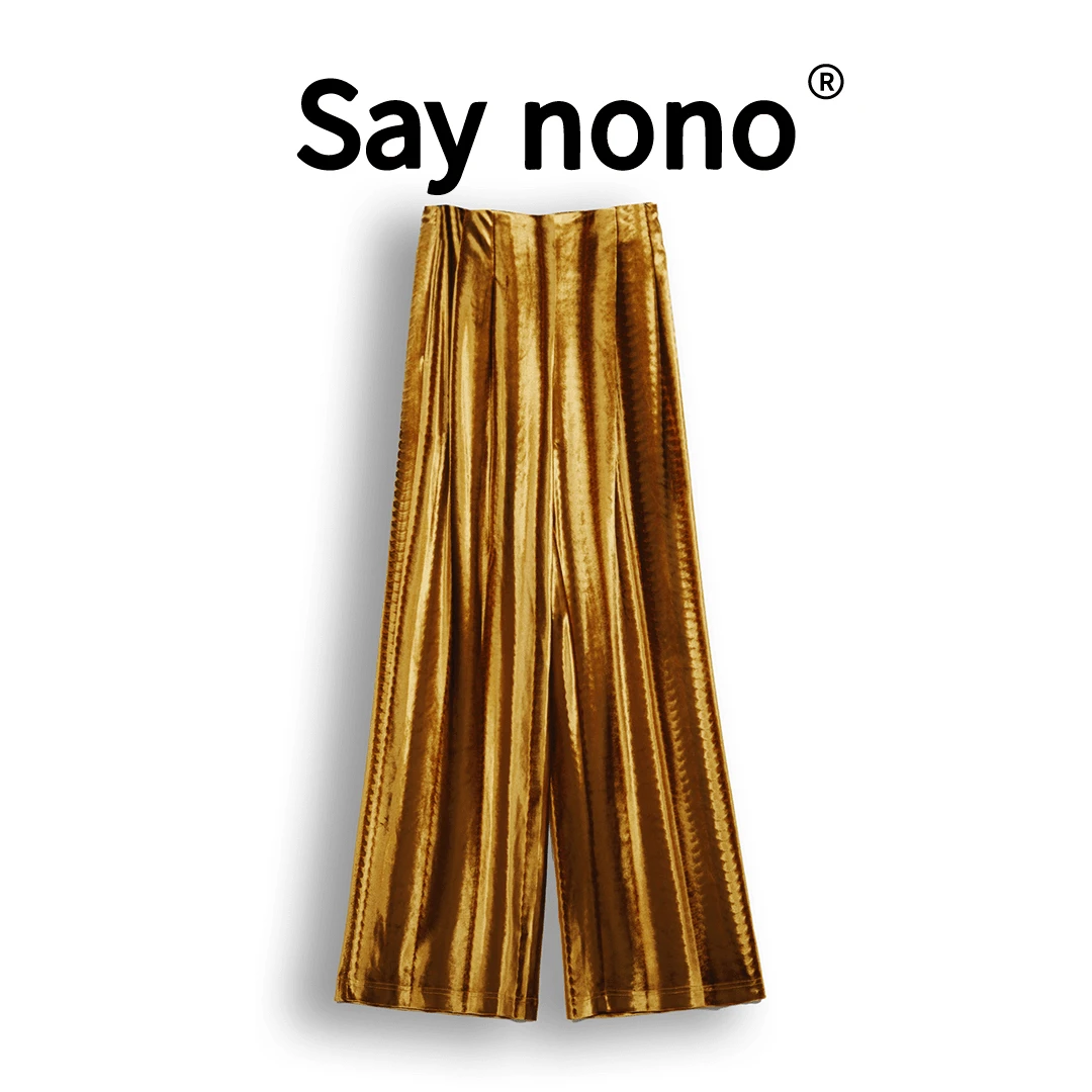 懒猫nono│Saynono ROW轻解构POLYESTER设计感高腰阔腿裤WD8271