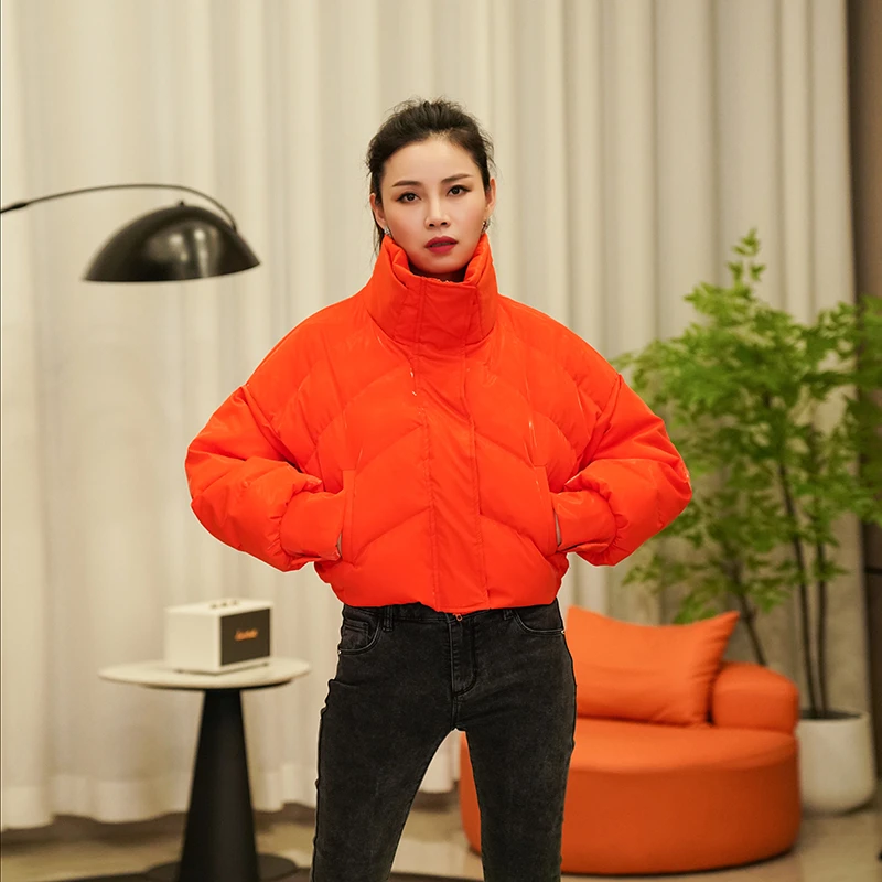 秋冬新款简约高级感时尚短款轻薄女士加厚保暖羽绒服A157