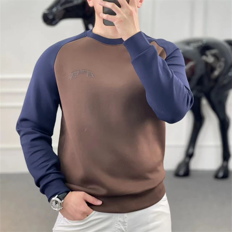 <古帝特尼>秋冬新款男士韩版潮流高定欧货时尚百搭圆领长袖Z-2215