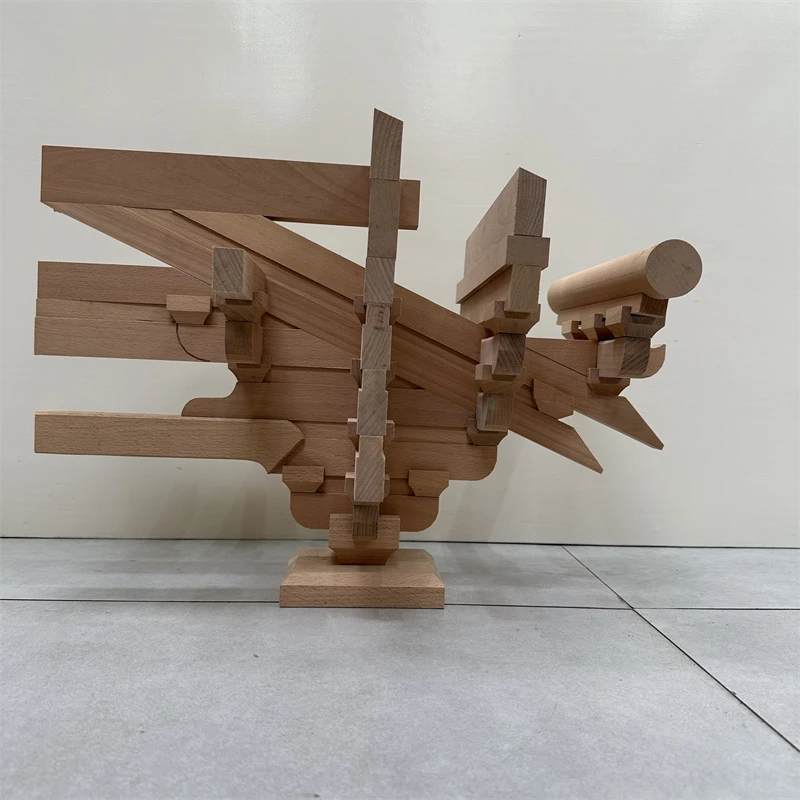 中式木雕古建筑斗拱模型佛光寺柱头科可拆卸