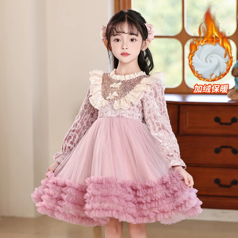 女童高品质童裙高端轻奢秋季新款洋气女童公主裙甜美女童裙子童装
