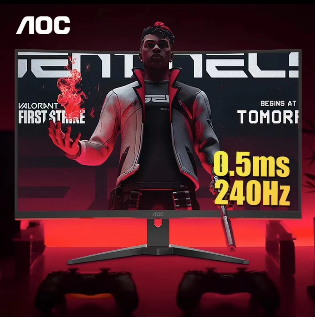 AOC  31.5寸曲面电竞VA屏FHD 240Hz高刷0.5ms HDR效果防撕裂1500R