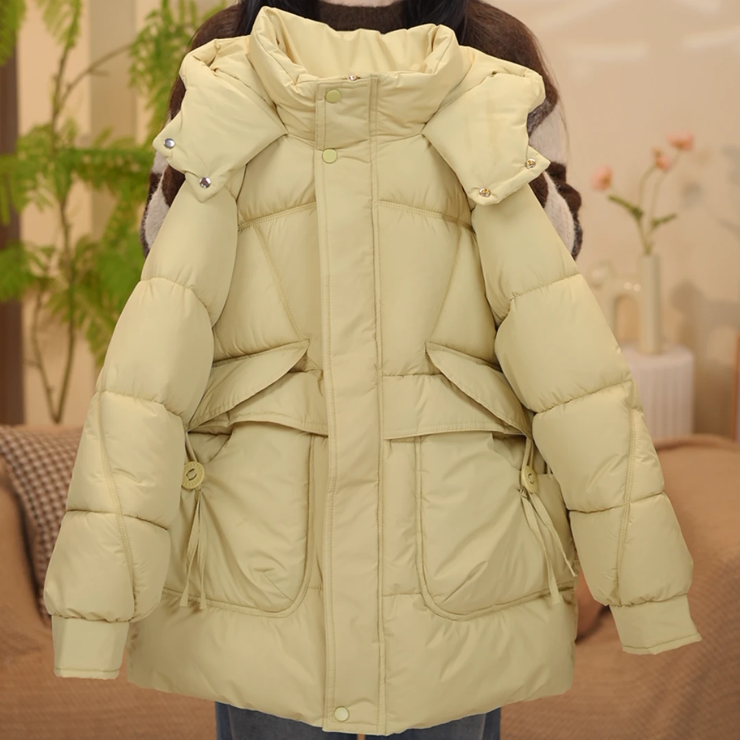 女大童棉服冬季外套加厚青少年初高中生连帽棉袄保暖过冬款棉衣潮