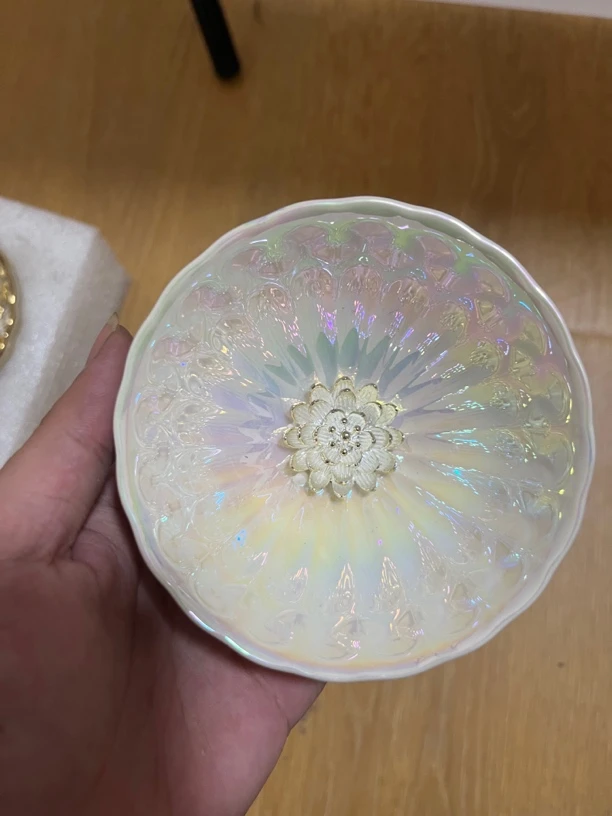 (一支装)白呗银莲花陶瓷茶杯