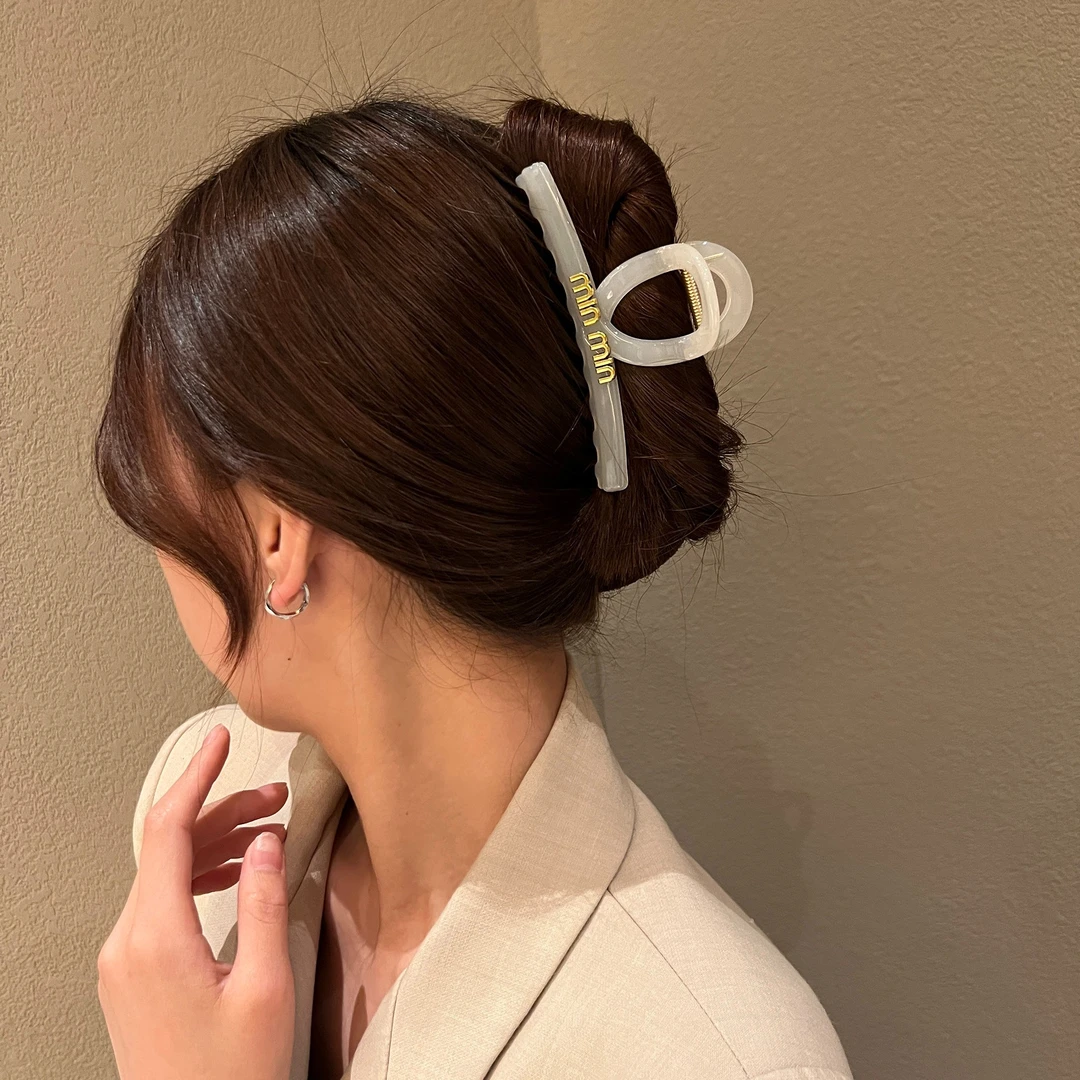 百搭发夹头饰 简约鲨鱼夹 min时尚饰品 复古抓夹8099