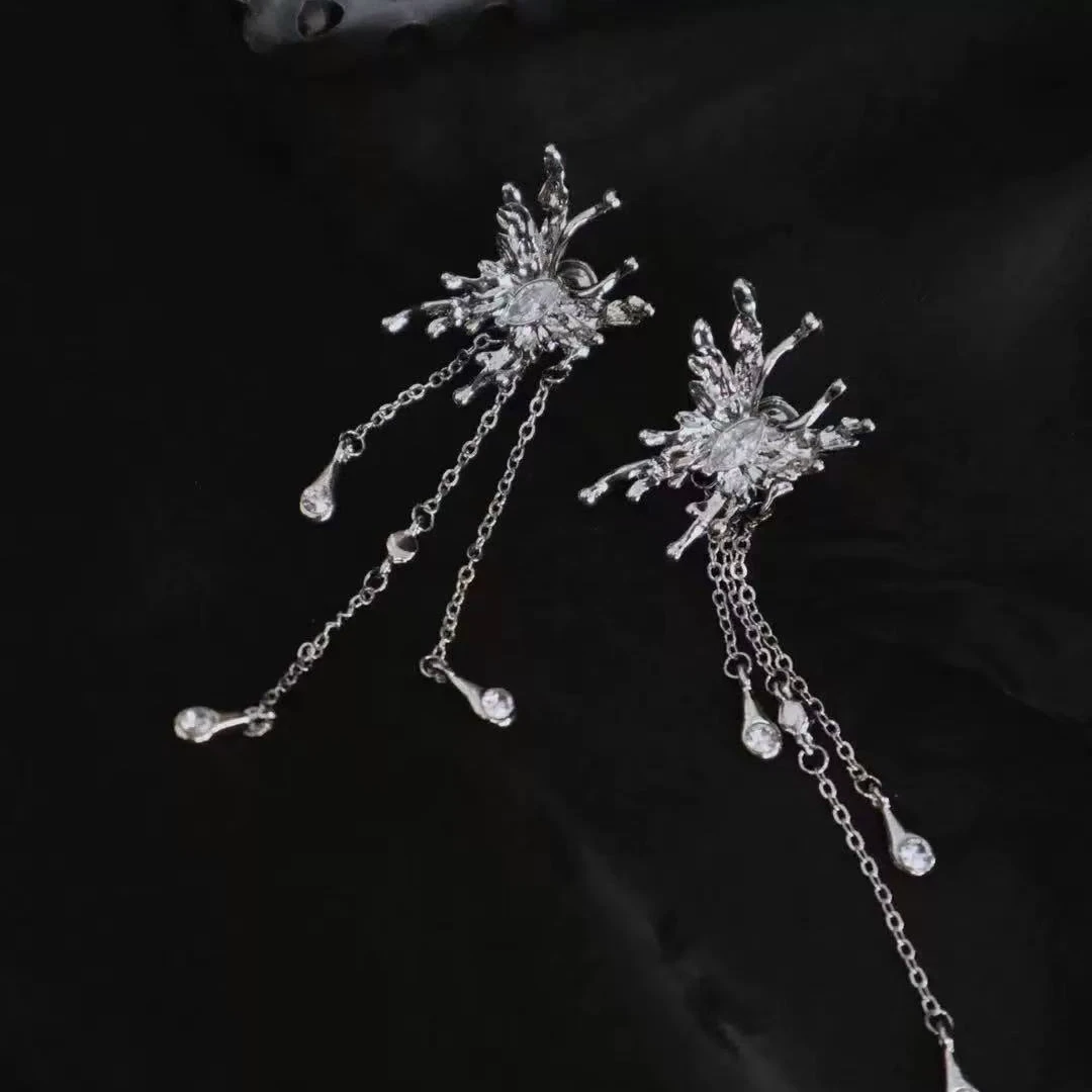 合金耳饰 融怜耳环新中式耳饰