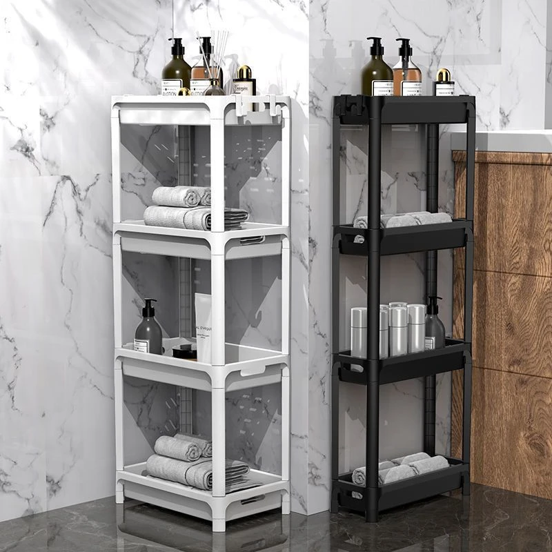 木丁丁卫生间置物架落地窄小多层收纳架厨房置物架浴室夹缝储物架