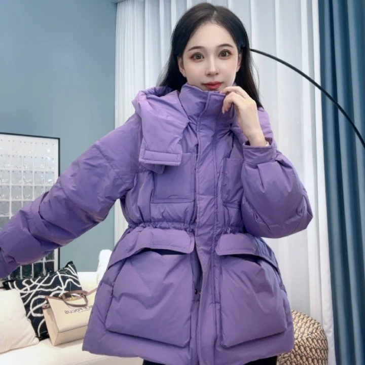 潮流四口袋连帽【竹悦】短款韩版外套休闲百搭宽松潮流保暖加厚时