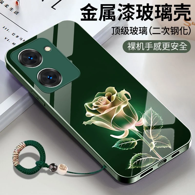 晶莹玫瑰vivoY78手机壳V2278A金属漆时尚创意网红潮牌保护套散热