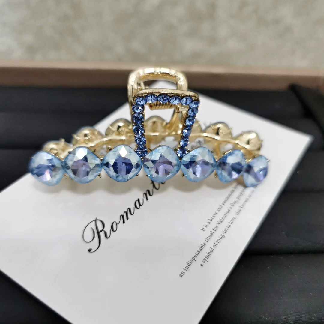 施家钻优雅头饰韩版气质鲨鱼夹轻奢发饰简约百搭抓夹发夹夹子发卡