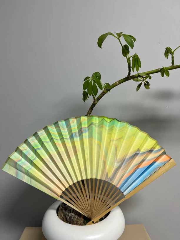 现拍 世界非遗湿拓艺术—折扇系列