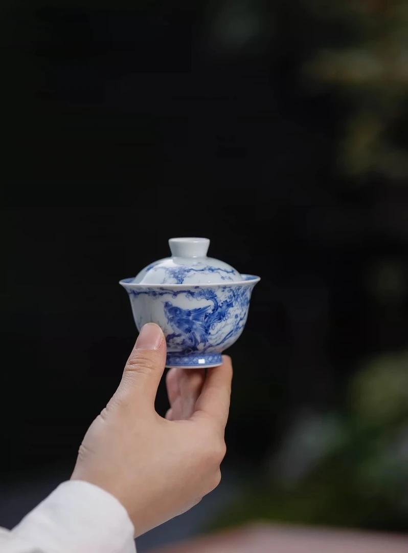 景德镇青花瓷盖杯