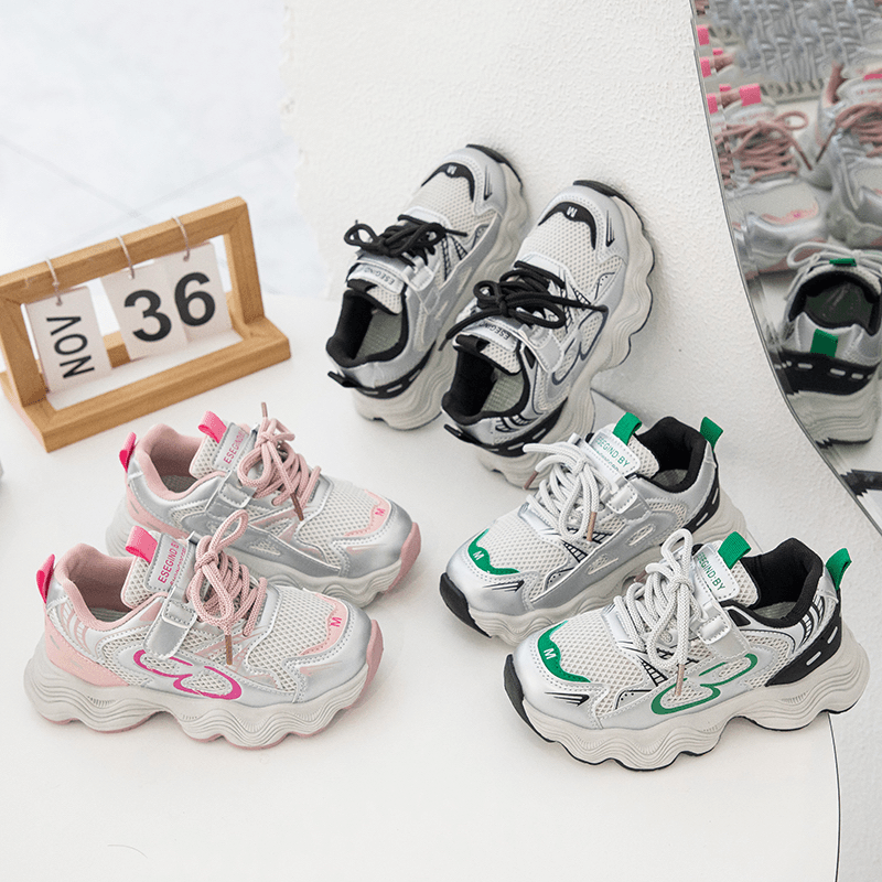 27-38儿童秋季休闲轻便男女童透气网面休闲中大童老爹鞋A102