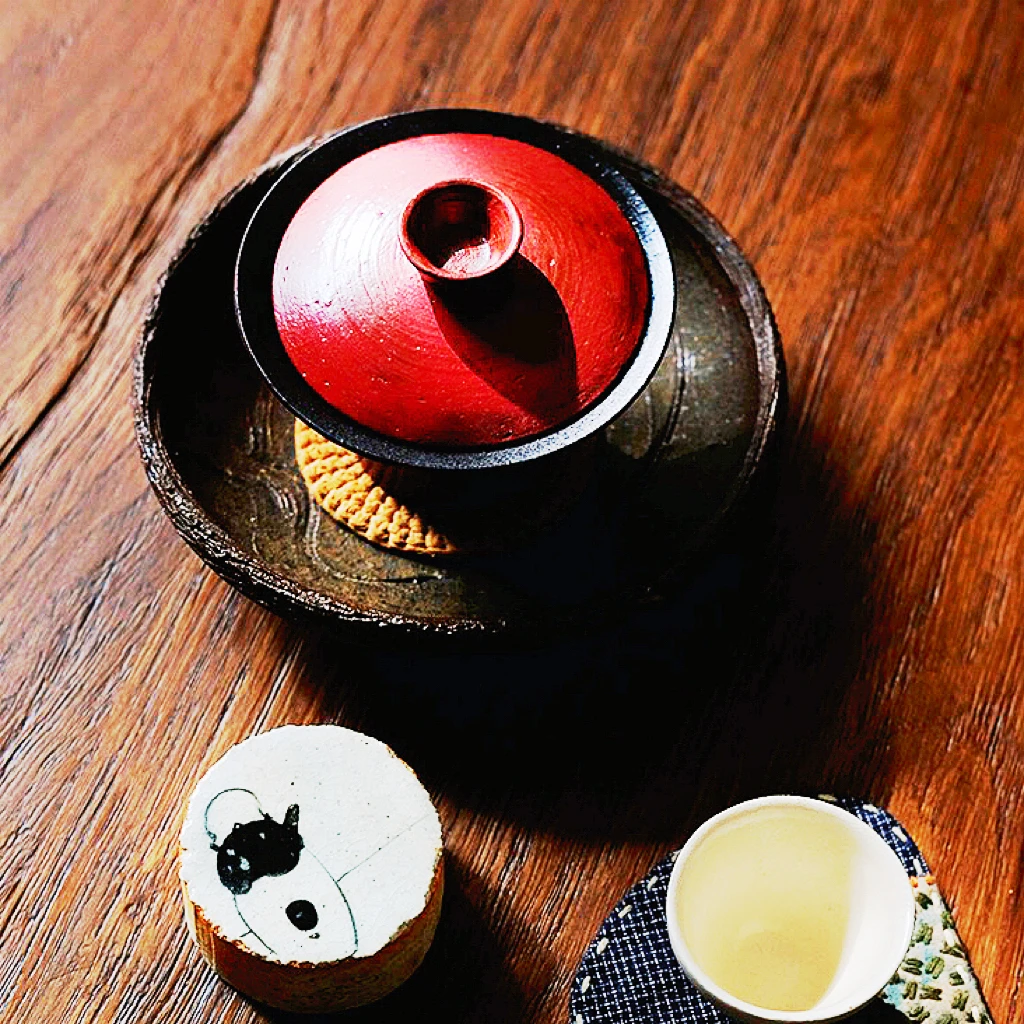 创意手工粗陶盖碗大号不烫手泡茶器功夫茶具日式黑红手抓壶茶器