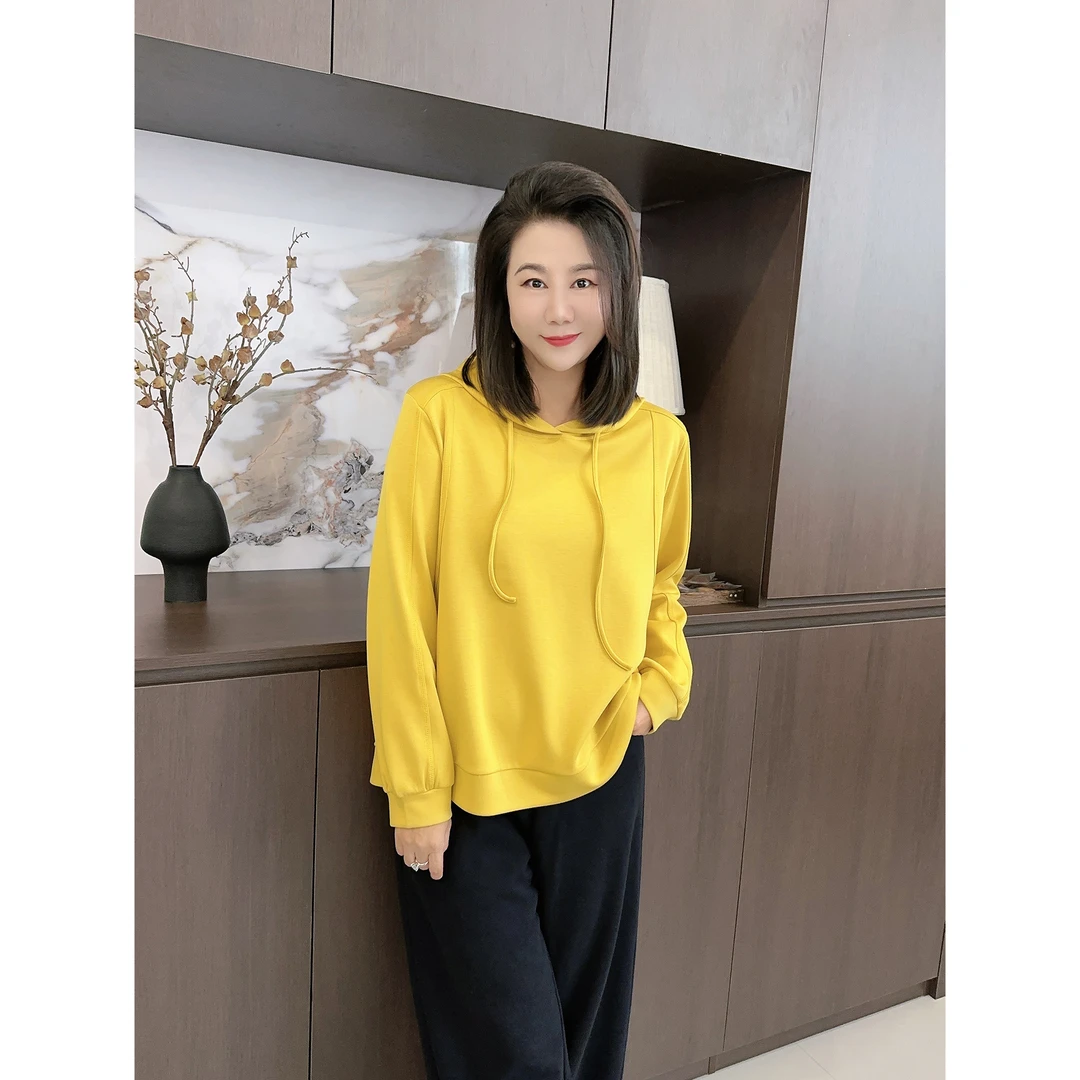 微胖女装【起风了】帽衫连帽卫衣空气五线分割上衣20505