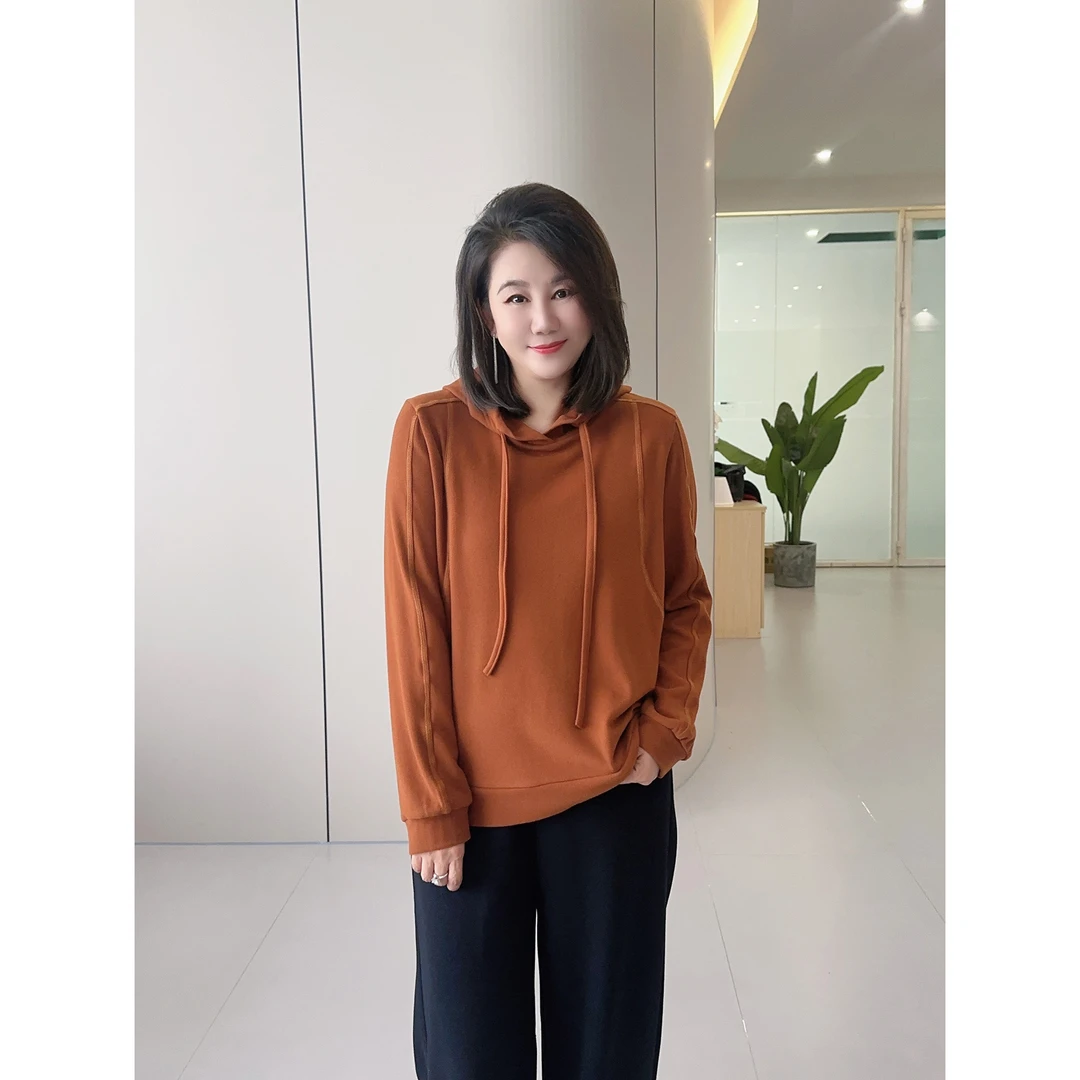 GS女装【帽衫方程式】百搭澳绒哈苏连帽卫衣女秋季新款慵懒风20517