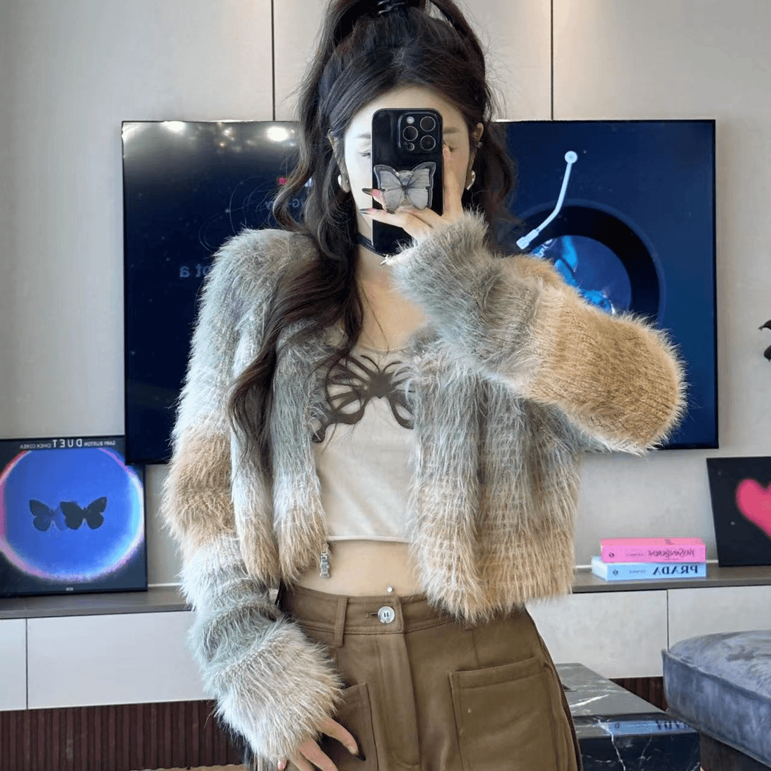 【毛衣开衫】辣妹设计感修身复古显瘦纯欲夏季