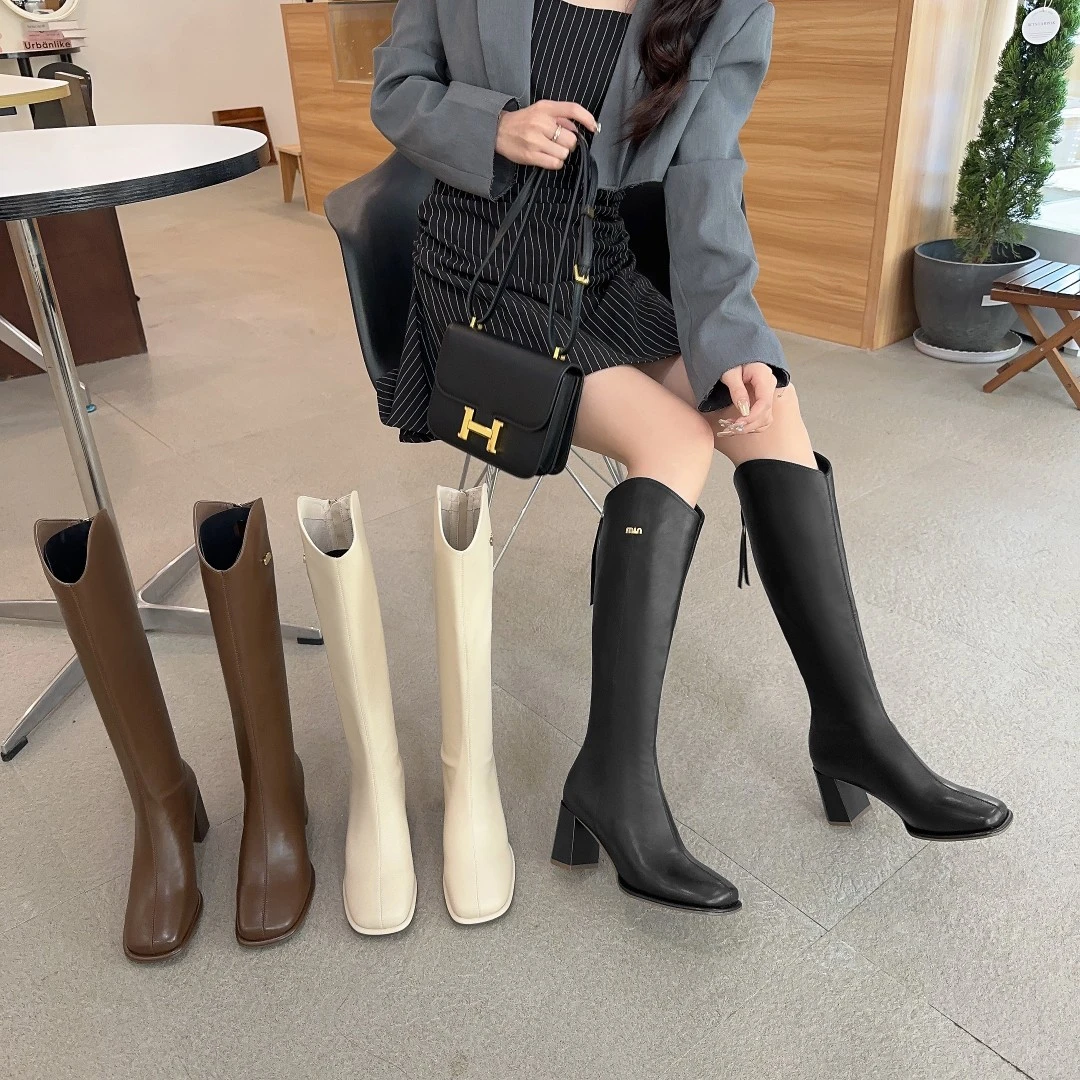 杜米亚新款厚底增高长靴女D988809-2
