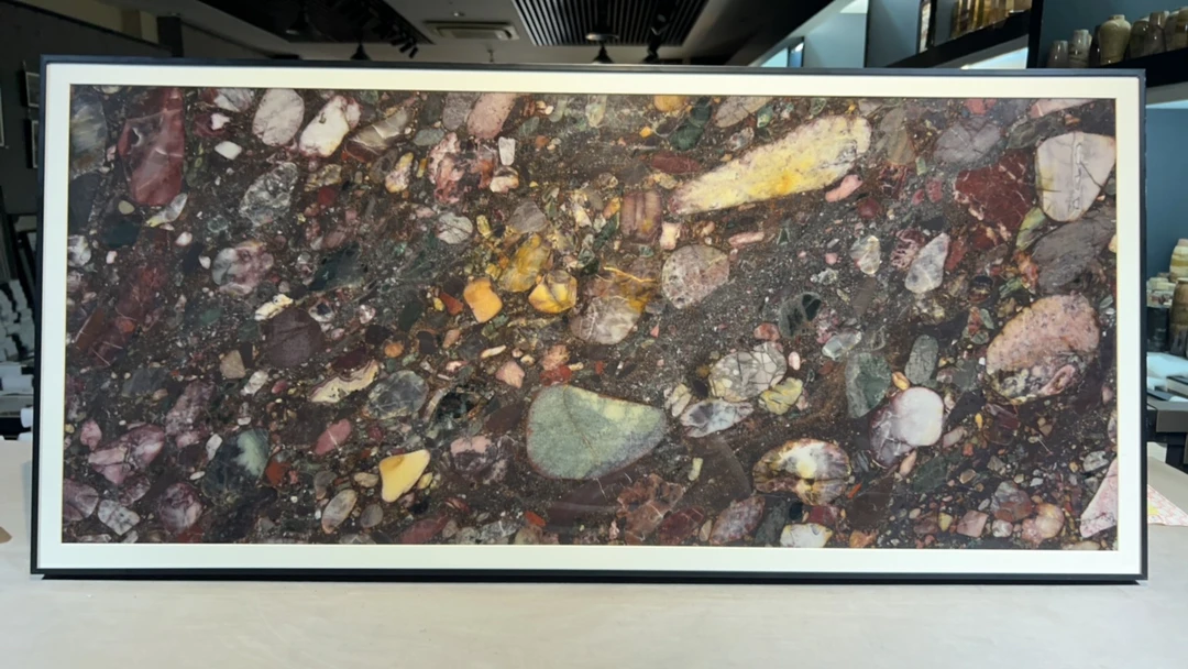 三峡清江画面石，金玉满堂