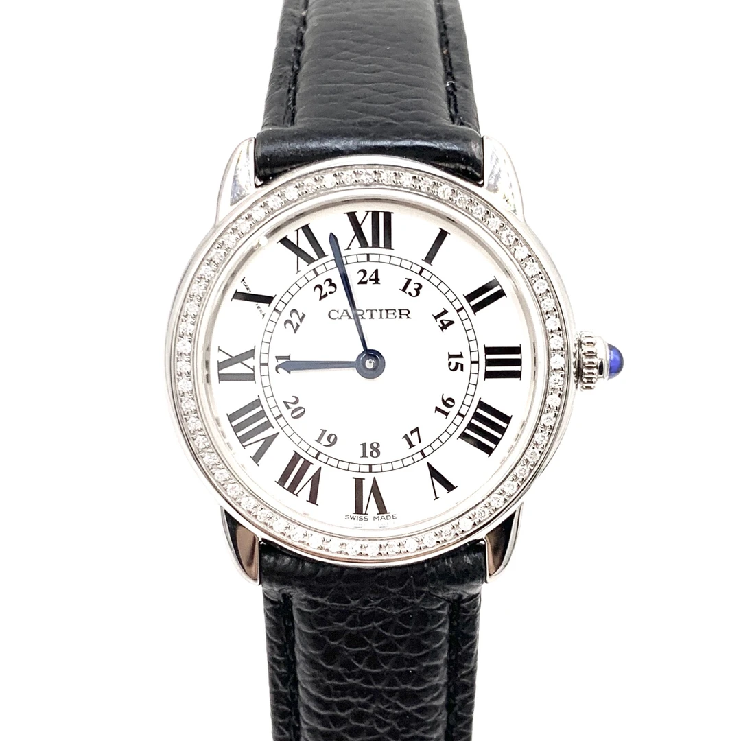 99新 Cartier/卡地亚 伦敦/精钢/石英/表径29mm/女表