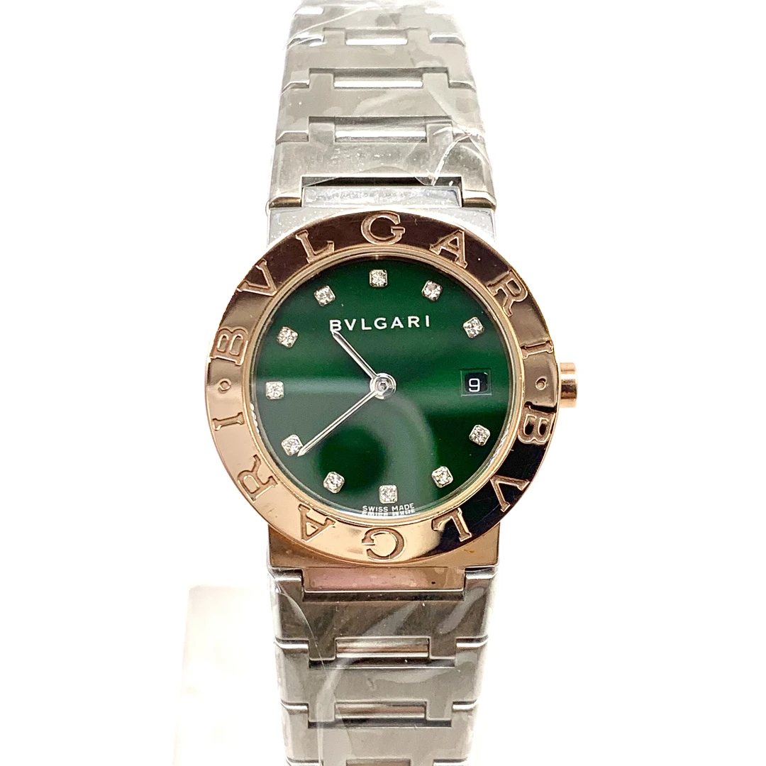 99新 BVLGARI/宝格丽 BB/绿盘/石英/表径26mm/女表
