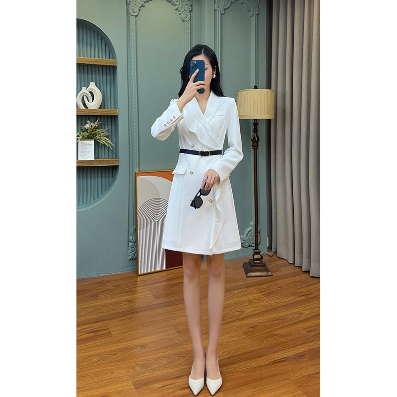 【蒂妮佳轻奢】1117囯内设计师品牌女装连衣裙女秋装2023年长袖收腰