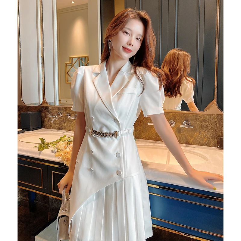 【蒂纳公主】7286囯内设计师品牌女装一见钟情时尚新西装连衣裙