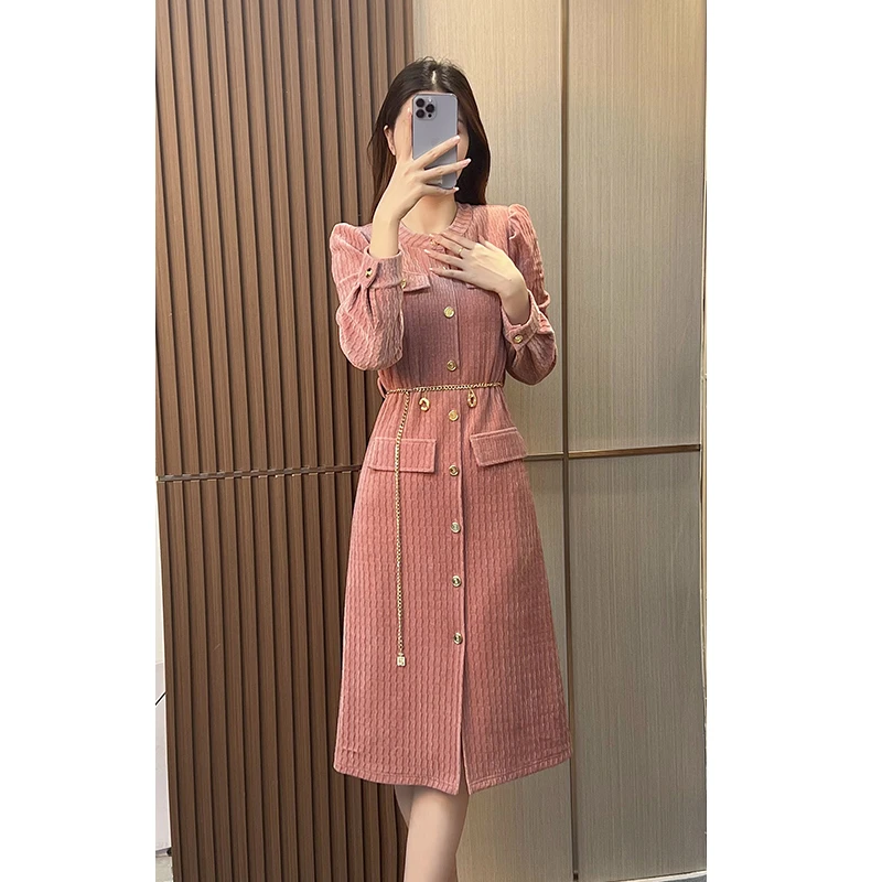 【蒂妮佳轻奢】6045囯内设计师品牌女装百搭连衣裙2023新款女高级感