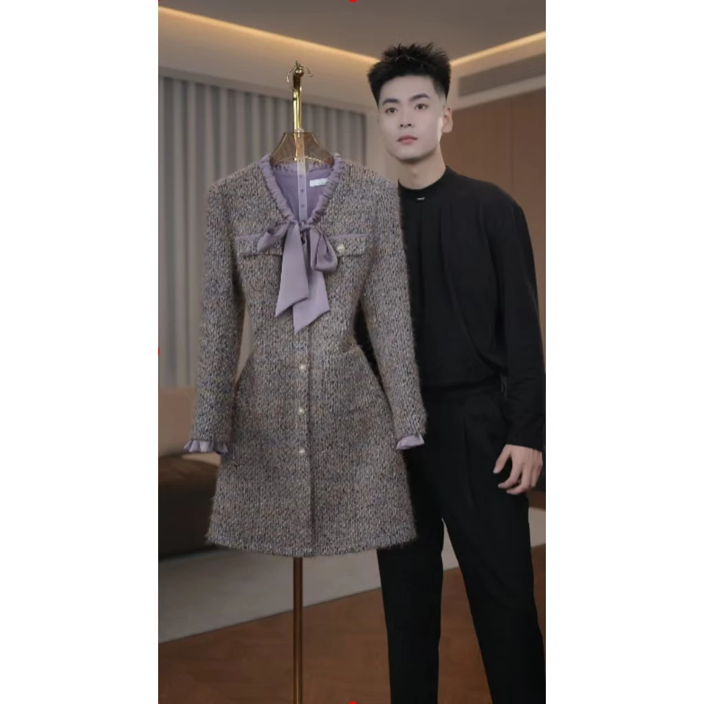 【蒂妮佳】1917品牌秋冬新款长袖女装气质显瘦连衣裙