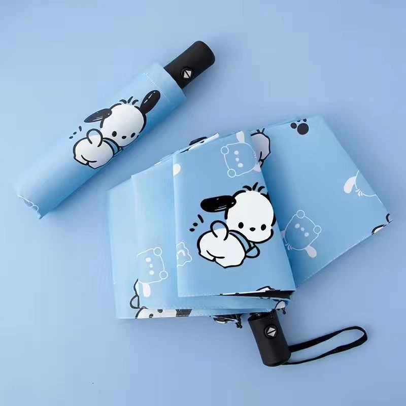 新店福利帕恰狗简约小清新学生晴雨两用伞黑胶防晒防紫外线遮阳伞