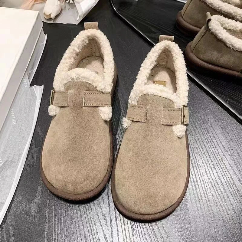 【限量抢购】ins超火百搭勃肯女鞋复古一脚蹬软底防滑保暖豆豆鞋