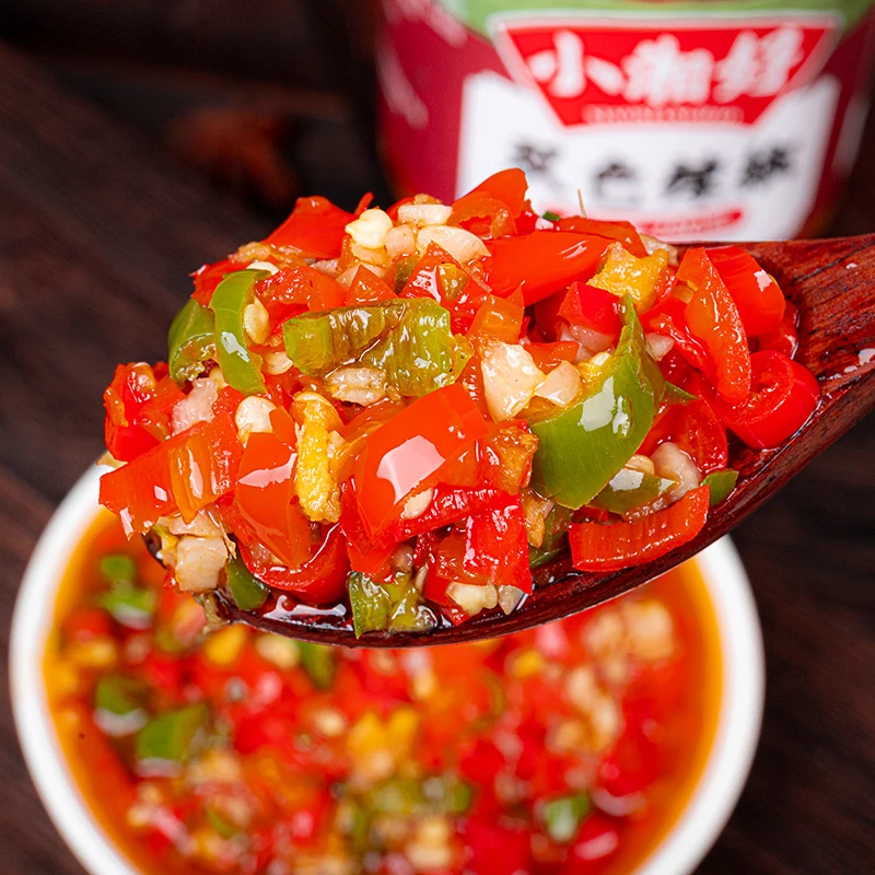 剁椒酱湖南特辣双椒蒜蓉农家口味辣酱彩椒酱香辣下饭菜拌面拌饭酱