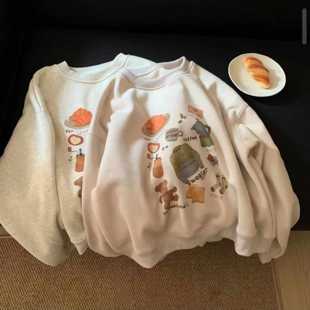 高品超细加绒卫衣纯棉印花