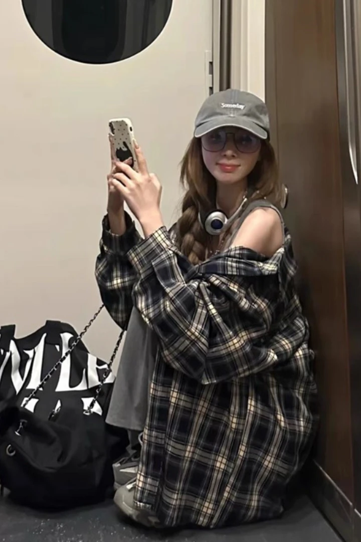 （小鱼）衬衫长袖上衣外套春秋夏高级宽松慵懒休闲松弛防晒开衫衬衣