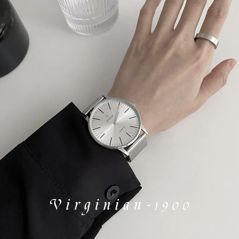 【Virginian1900】超薄简约高级感休闲网带防水石英商务时尚男手表