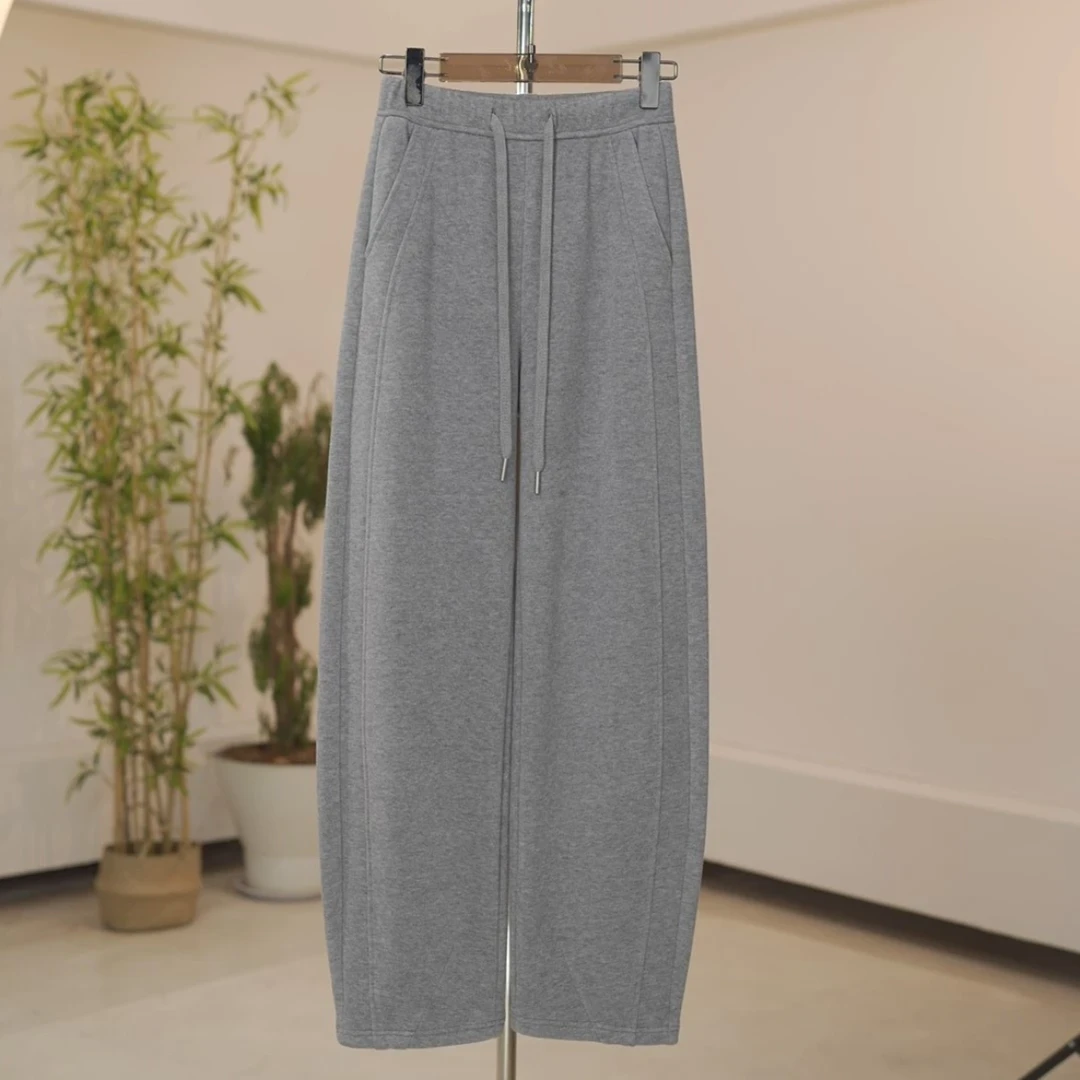 春季X3春季新款加绒加厚时尚百搭高腰休闲裤女装8159春季