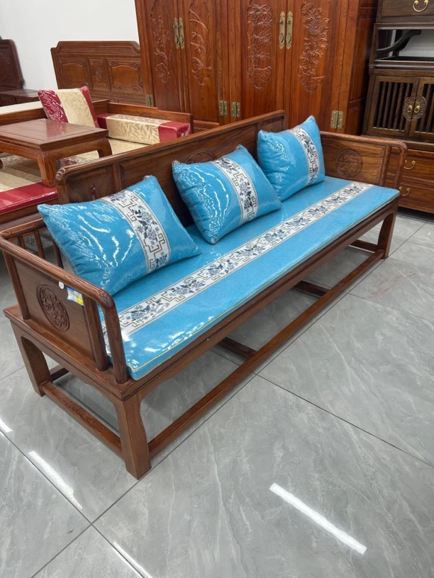 北方老榆木全材小鱼罗汉沙发