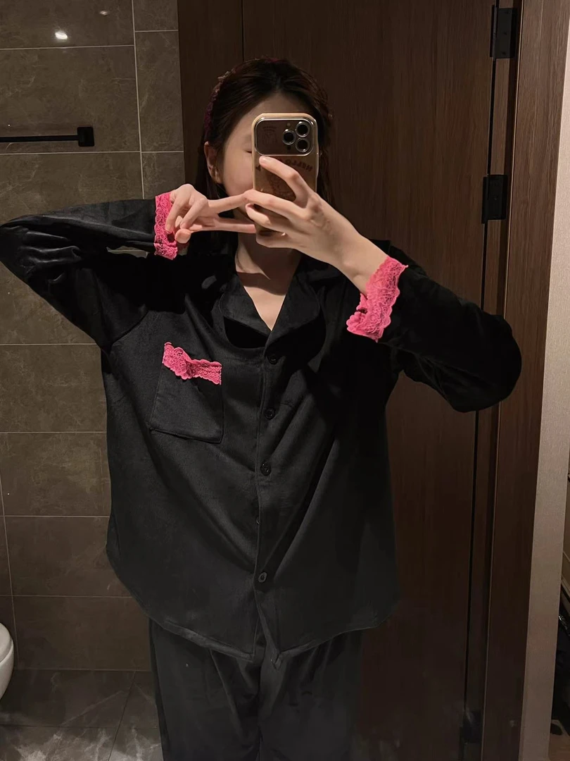 纯欲海盗【FUENYOU家居服】海岛绒轻奢设计师款睡衣家居服女套装