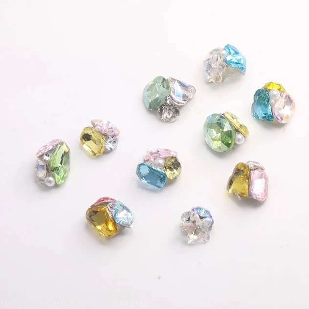 WW美甲钻饰品成品堆堆钻糖果汽水异形混堆钻10颗  高品质精工