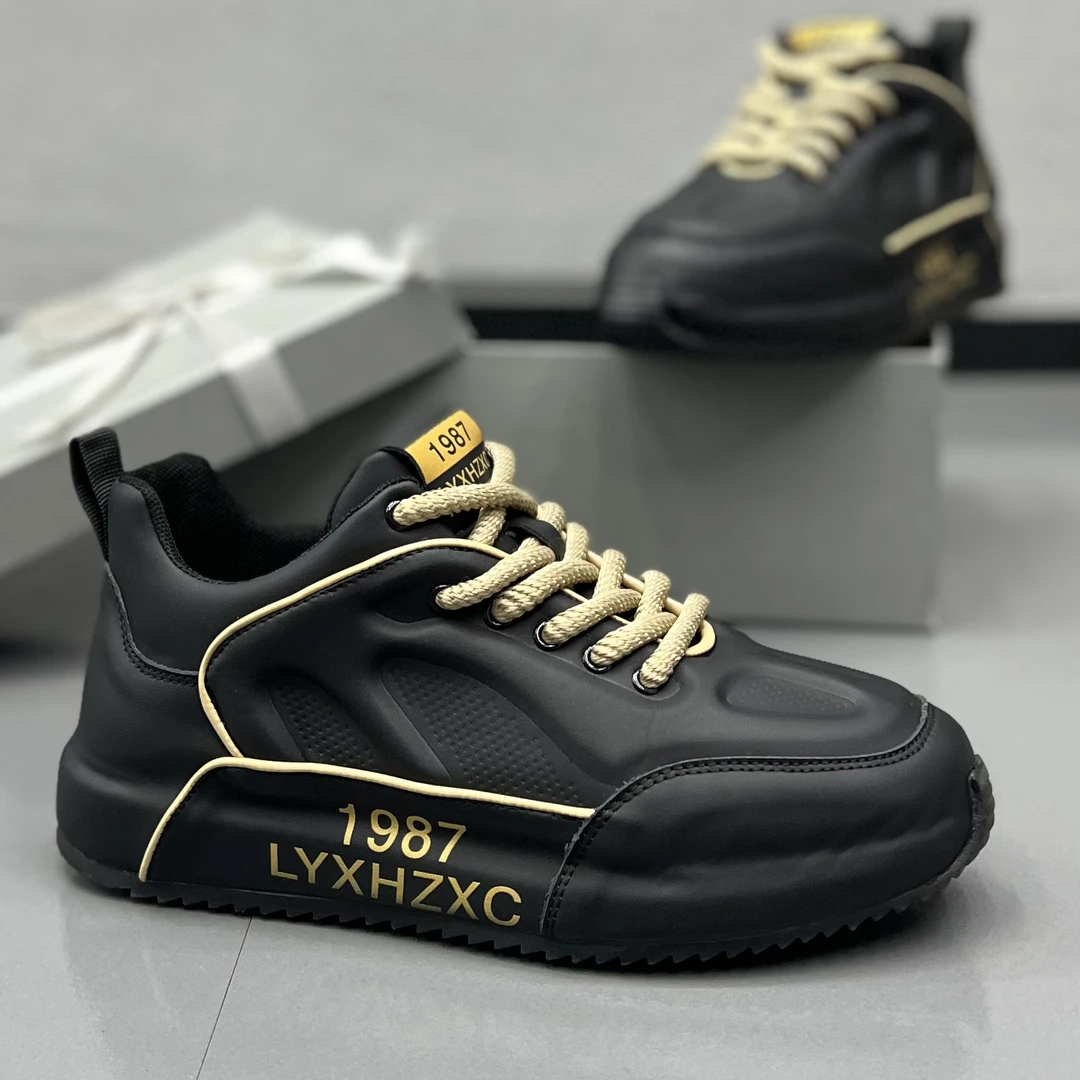 红蜻蜓牌2023男鞋秋季新款低帮皮面手工包底运动鞋时尚潮流百搭舒