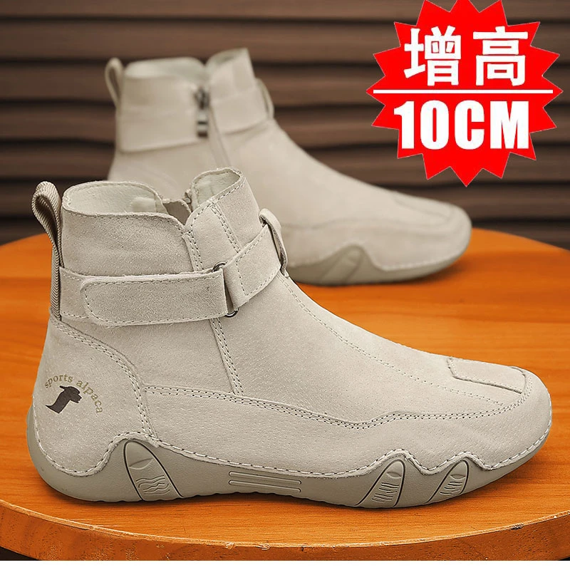 红蜻蜓牌大码马丁靴男鞋2023新款百搭轻便运动鞋增高10CM男士休闲