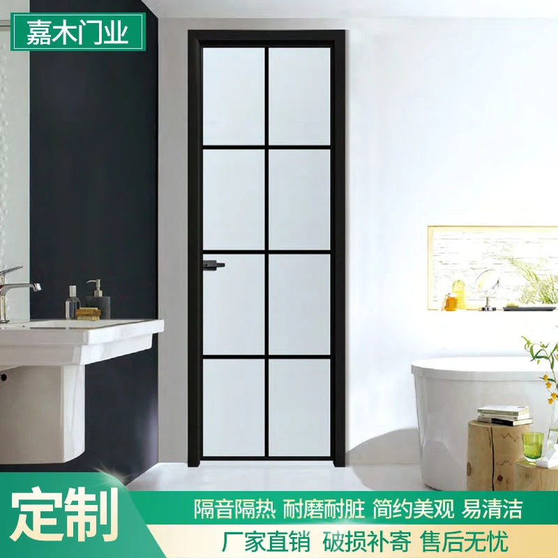 卫生间门极窄平开玻璃门厨房门洗手间门厕所门洗澡间门单门浴室门