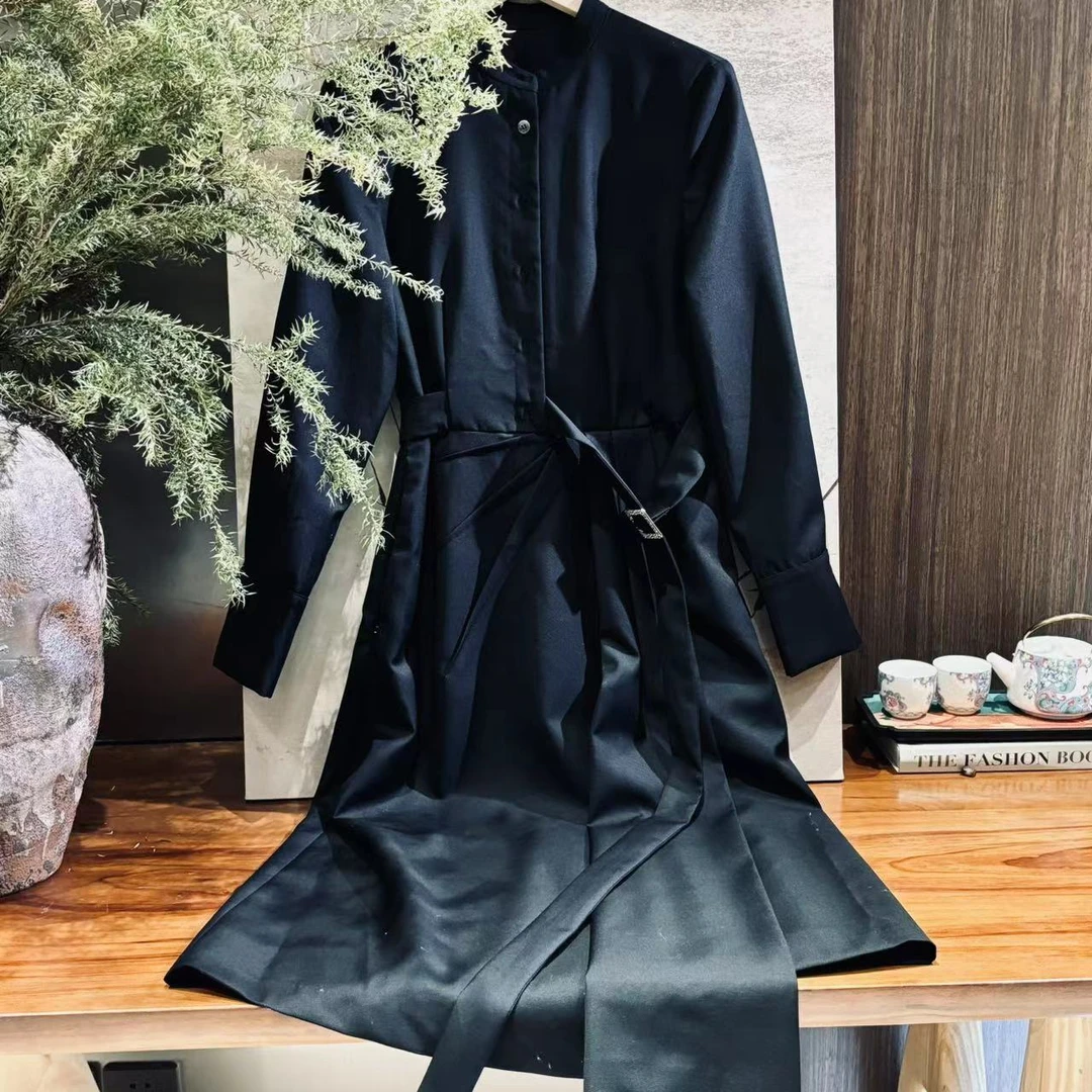 VV&AA 幽素 春季新款时尚气质设计师款中长款连衣裙 D2482