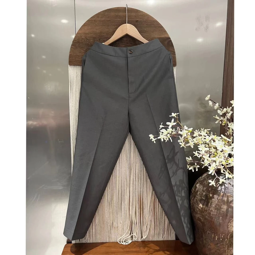 VV&AA【摩登时代】春季新款时尚气质百搭锥腿直筒裤T366